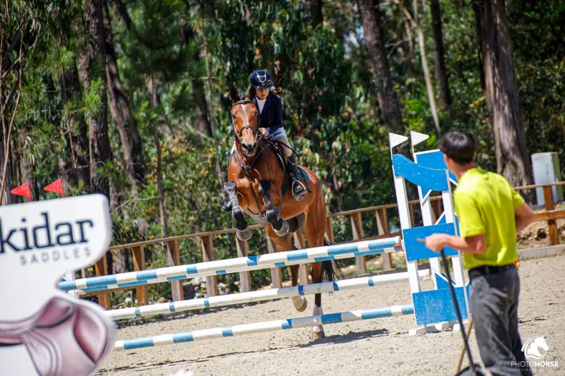 Amara jumping straight towards the camera